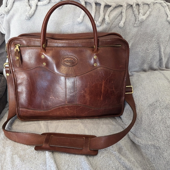 J.W. Hulme Other - J.W. Hulme Leather Briefcase/Overnight Bag